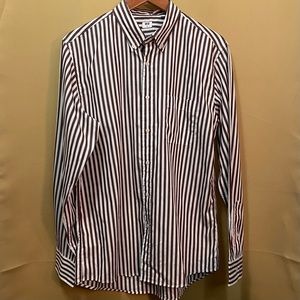Men's Uniqlo Striped Button-down  LS Shirt